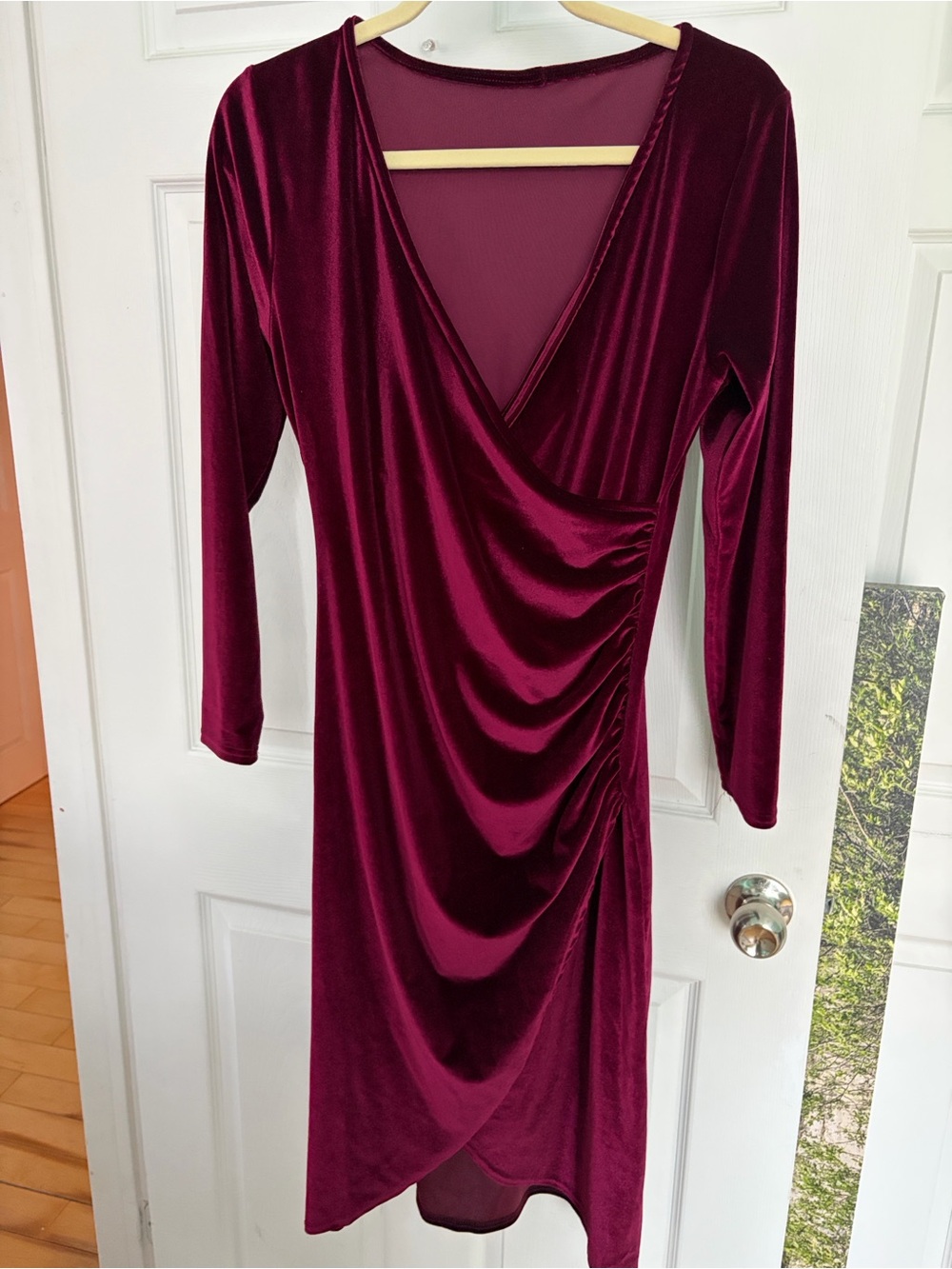 Velvet midi dress